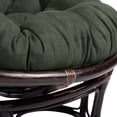 thumbnail image 3 of International Caravan Bali 42-inch Rattan Papasan Chair with Microsuede Cushion Hunter green, 3 of 5