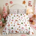 thumbnail image 2 of Manfei Pink Queen Comforter Set Holiday Comforter Sets Queen, Black Gold 3 Pieces 1 Comforter and 2 Pillowcases, Xmas Reversible, 2 of 6
