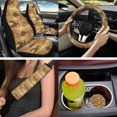 thumbnail image 7 of HUIACONG Fish Camouflage Pattern Car Seat Cover Set, with Steering Wheel Cover Key Ring, Compatible with Trucks Vehicles, 7 of 7