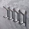 thumbnail image 3 of Towel Hook/Adhesive Hooks - Wall Hooks for Coat/Robe/Hand Towels Heavy Duty Stick on Bathroom/Kitchen 4-Pack, Stainless Steel, 3 of 5