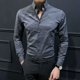 thumbnail image 2 of Ropa con Estampado Hombre Negro Tops Gráficos Camisas y Blusas de Lujo para Hombre Manga Larga Mangas Estilo Coreano Marca Barata Seda I, 2 of 5
