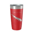 thumbnail image 1 of Grapevine Lake Map Tumbler Travel Mug Insulated Laser Engraved Coffee Cup Texas 20 oz Red, 1 of 1