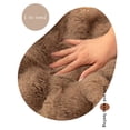 thumbnail image 4 of Square Faux Fur Sheepskin Chair Cover Seat Cushion Pad Super Soft Area Rugs for Living Bedroom Sofa 17in x 17in, 4 of 8