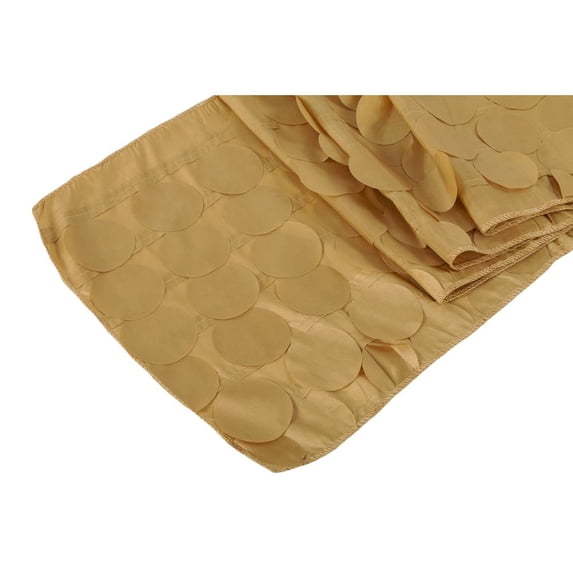 1 Pc, Petal Circle 13"X108" Table Runner - Gold For Wedding Or Event Decor