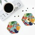 thumbnail image 5 of Bingfone Vintage Vegetable Leather Drinks Coasters With Set Of 6,Suitable For Home Kitchen,Coffee Cup Coasters Home Gift, 5 of 9