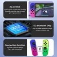 thumbnail image 2 of Switch Controllers for Nintendo Switch/Lite/OLED,Wireless Game Controller(L/R) Support Colorful RGB Light/Motion Control/Wake Up Function/Six Axis/Turbo Function, 2 of 6
