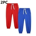 thumbnail image 2 of Favoffer 2PC Boys Girls Jogger Sweatpants Thermal Pants Winter Three-Layer Fleece-Lined Uniform Warm Cold-Proof Outerwear Home Travel Play Big Kids 5-14Y, 2 of 3