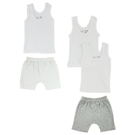Bambini Mix N Match Tank Tops & Shorts 5pc (Baby Boys or Baby Girls Unisex)