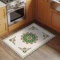 thumbnail image 3 of Vintage Green Floral Washable Area Rug 2 x 3 ft Country Retro Exotic Geometric Abstract Flower , Soft Non Slip Rugs Stain Repellent Indoor Felt Carpet for Living Dining Room Bedroom Home Office, 3 of 9