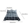 thumbnail image 3 of All Season Bedding Set 3PCS - Soft Microfiber Comforter & Pillowcases, Breathable Shrinkage & Fade Resistant, Classic Checkered Quilting, Twin/Full Size, Easy Care Machine Wash, 3 of 9