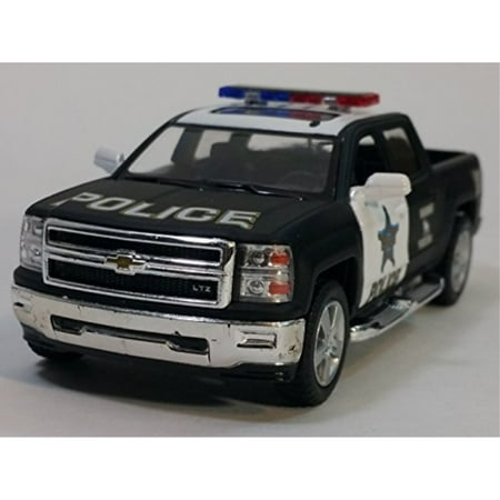 Kinsmart 2014 Silverado K-9 Black and White Special Police Unit Pickup SUV 1/46 Scale Diecast