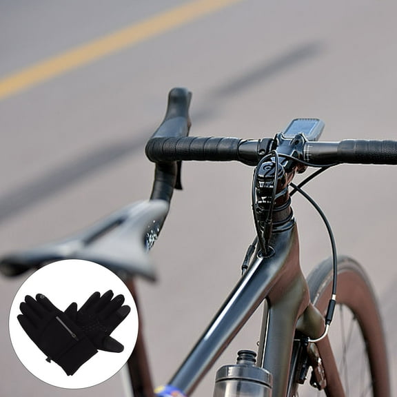 HONMEET  1 Pair Black Mens Winter Windproof Gloves Touch Screen Neoprene Ergonomic Design