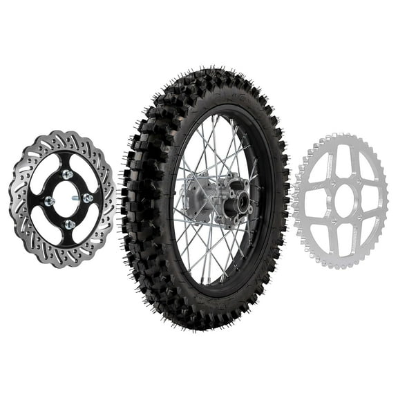 16" Rear Wheel 90/100-16 Tire and Rim with Brake Disc Rotor   520 45T Sprocket for Dirt Pit Bike Motocross Off Road Apollo Taotao SSR 125cc 150cc 200cc 250cc