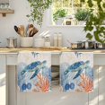 thumbnail image 4 of Sea Turtle Coastal Kitchen Towels Set of 1, Summer Beach Coral Nautical Rustic Absorbent Dish Towels for Kitchen, Microfiber Hand Towel, Quick Drying Tea Towel for Cleaning Decorative Dishcloths, 4 of 7