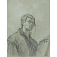 thumbnail image 2 of After Willem Drost 12x14 Black Ornate Wood Framed Double Matted Museum Art Print Titled: An Artist Holding a Book and Compass, 2 of 5