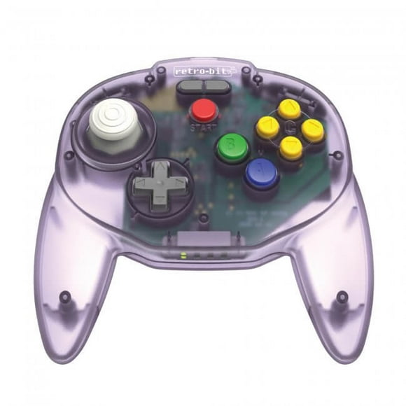 Control Retro-Bit Inalambrico Tribute64 2.4 GHz Morado para Nintendo 64 Switch USB