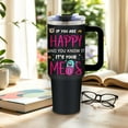 thumbnail image 2 of 40 Oz Funny Medication Tumbler with Handle and Straw, If You're Happy And You Know It, Its Your Meds Stainless Steel Insulated Tumblers for Women Men, Birthday Inspirational Gifts, 2 of 6