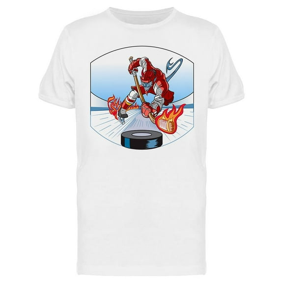 Devil Hockey Player T-Shirt Men -Image by Shutterstock, Male 3X-Large