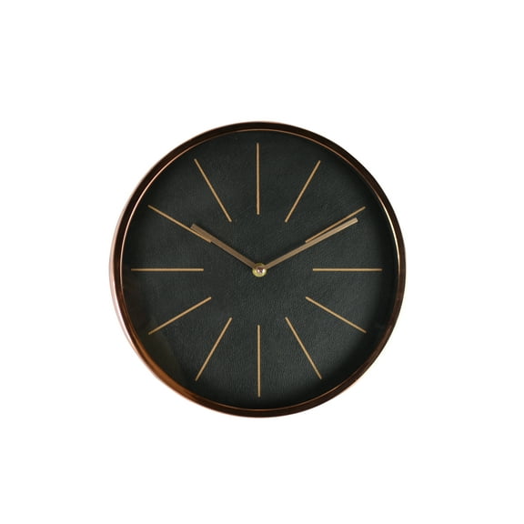 12" Inch Rose Gold and Black Minimalist Wall Clock