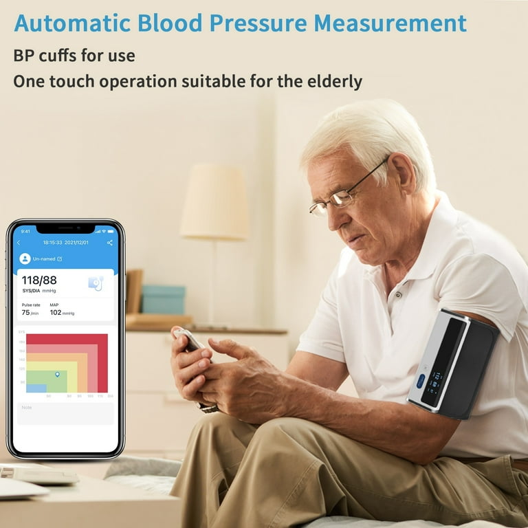 Wellue Smart Blood Pressure Monitors,Wireless Upper Arm BP Machine