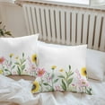 thumbnail image 5 of Pastoral Sunflower Outdoor Pillow Covers Pack of 2 Farmhouse Flowers Leaves Plants Waterproof Throw Pillow Covers Decorative Cushion Cases for Patio Garden Tent Balcony Couch 20x20 inch, 5 of 8