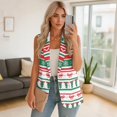 thumbnail image 4 of Uorisanigo Christmas Stripe Women’s Sleeveless Vest Tops with Pockets Open Front Blazer Vest for Women Size L V Neck Loose Waistcoat Vests Elegant, 4 of 7