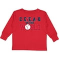 thumbnail image 3 of Inktastic Cleveland Vs. the World Blue and Red with Baseball Boys or Girls Long Sleeve Toddler T-Shirt, 3 of 5