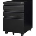 thumbnail image 2 of Armoire Mobile à 3 Tiroirs avec Serrure, Assemblée sauf Roulettes, Noir, 2 of 8