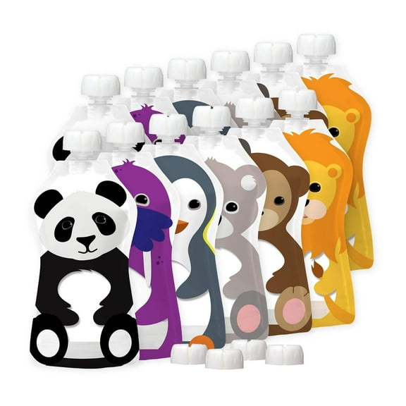 Squooshi Reusable Food Pouch | Large 12 Pack - 5 oz.