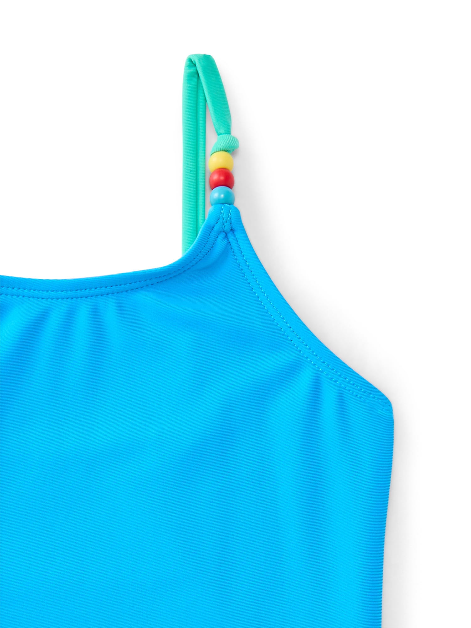 Wonder Nation Girls Everyday Tankini Swim Set with UPF 50+, 2-Piece, Sizes 4-18 & Plus