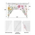 thumbnail image 6 of Botanical Floral Kitchen Swag Valances for Windows, Spring Colorful Flowers Butterfly Swag Valances Curtains for Living Room, Rod Pocket Window Treatments for Bathroom, Bedroom, Cafe, 56"x36", 6 of 6