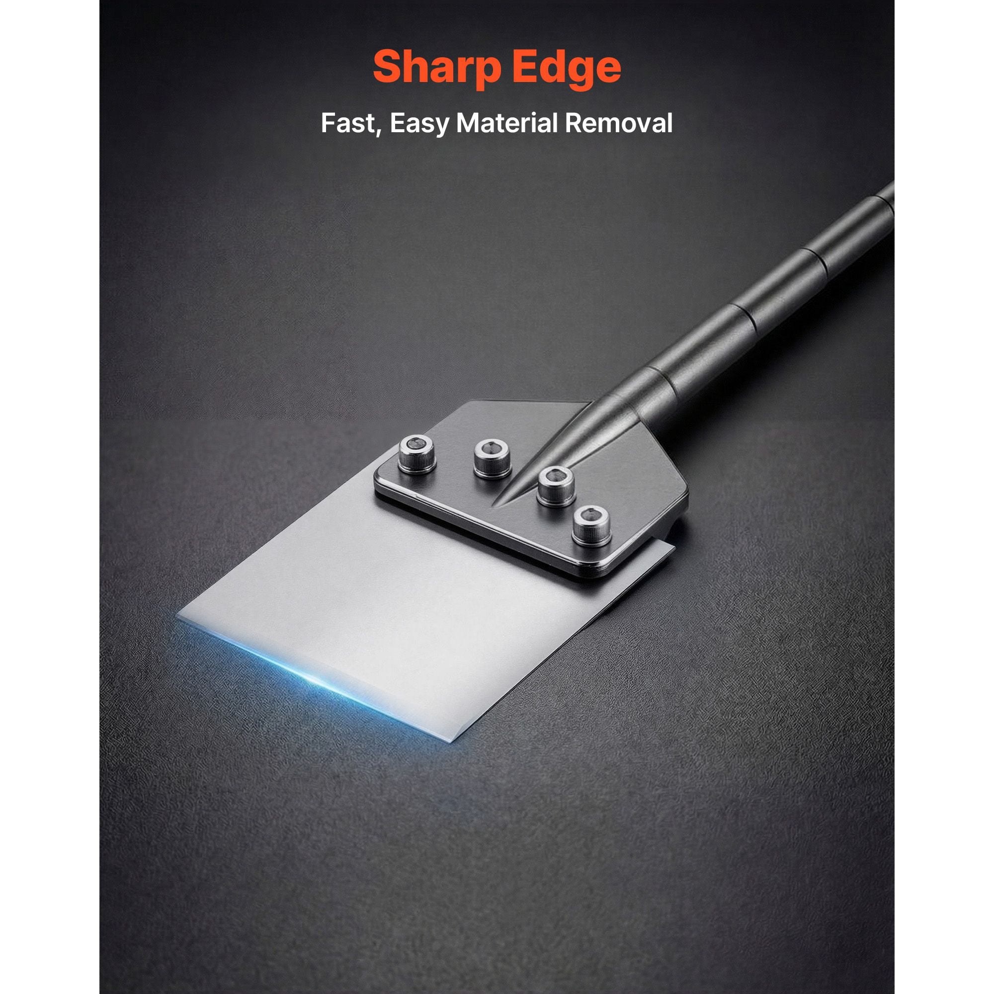 SDS Max Floor Scraper, 24.8" x 5.9" Chisel Bit with SDS Max Shank, Compatible with Rotary Hammers, Heat Treated 40Cr Alloy Steel, Sharp Edge for Removing Laminate Flooring, Tiles, and Mortar