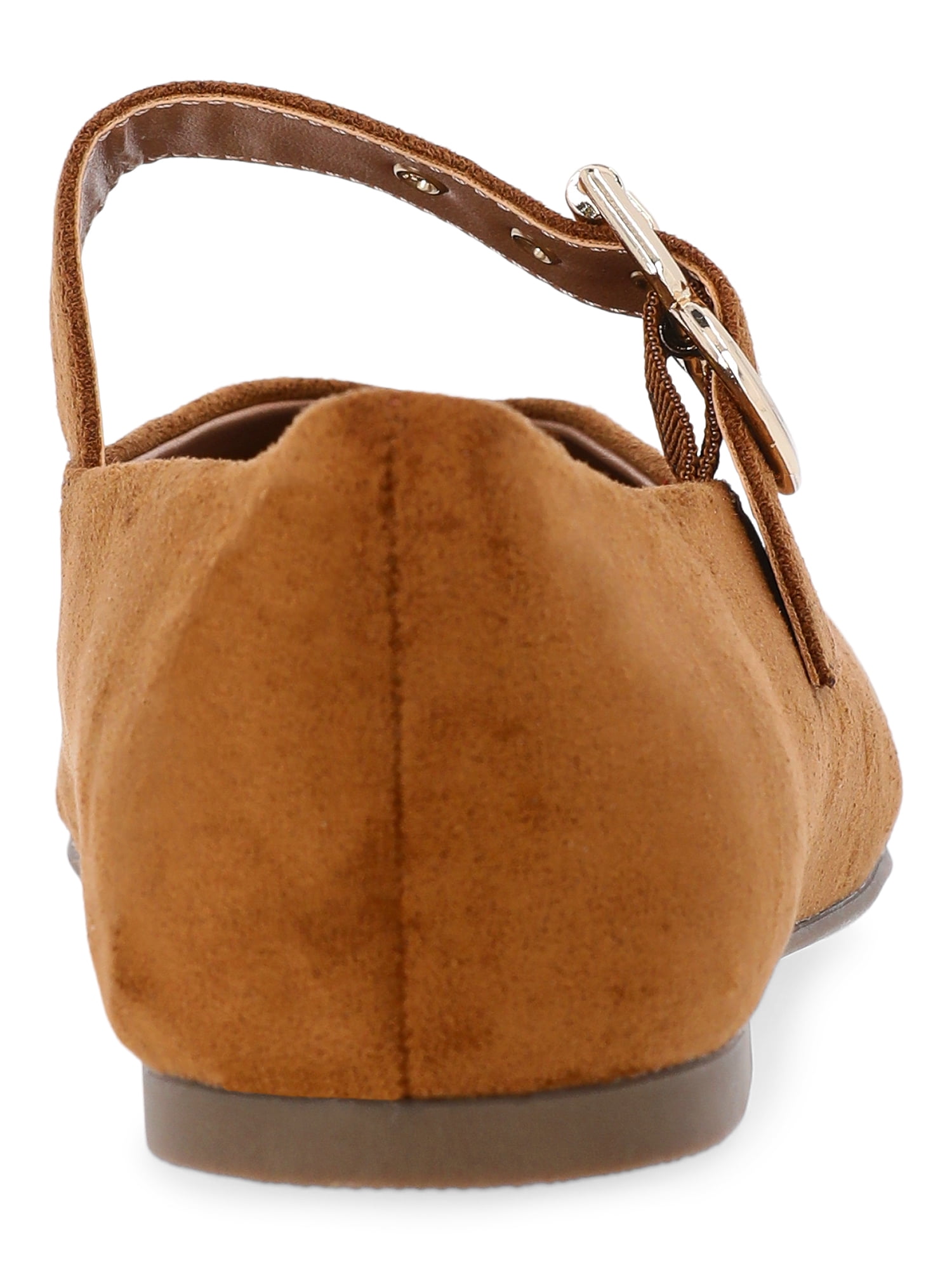 Free Assembly Women's Faux Suede Mary Jane Ballet Flats