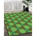 thumbnail image 3 of Ahgly Company Machine Washable Indoor Round Transitional Green Area Rugs, 7' Round, 3 of 7