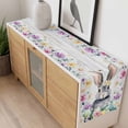 thumbnail image 4 of Easter Bunny Table Runner - 60 Inch Long, Kitchen Dining Table Runner Dresser Scarves, Farmhouse Watercolor Eggs Flower Wood Grain Farmhouse Decor for Coffee Tables Wedding Party Banquet, 4 of 8