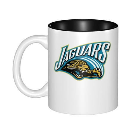 

Jacksonville_Jaguars 11 Oz Originality Coffee Mugs Large Water Mugs With Handle Porcelain Coffee Cup Thank You Gifts For Mom Dad And Friends Black