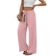 thumbnail image 5 of Pantalones de Lino Mujeres de Verano de Color Sólido Estirado-Cintura Casual Pantalones Rectos con Mezcla de Lino de Algodón Suave, Pantalones Transpirables de Longitud de Tobillo para Diario, 5 of 8