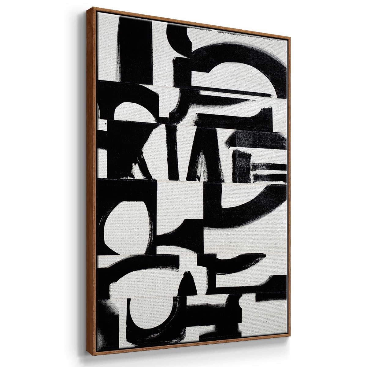 Prosperous Elements V10 Framed Premium Gallery Wrapped Canvas - Ready to Hang - 17 x 25 - Walnut Floating Frame