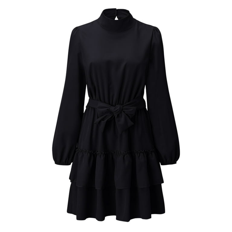 Black jacket dress with pleating