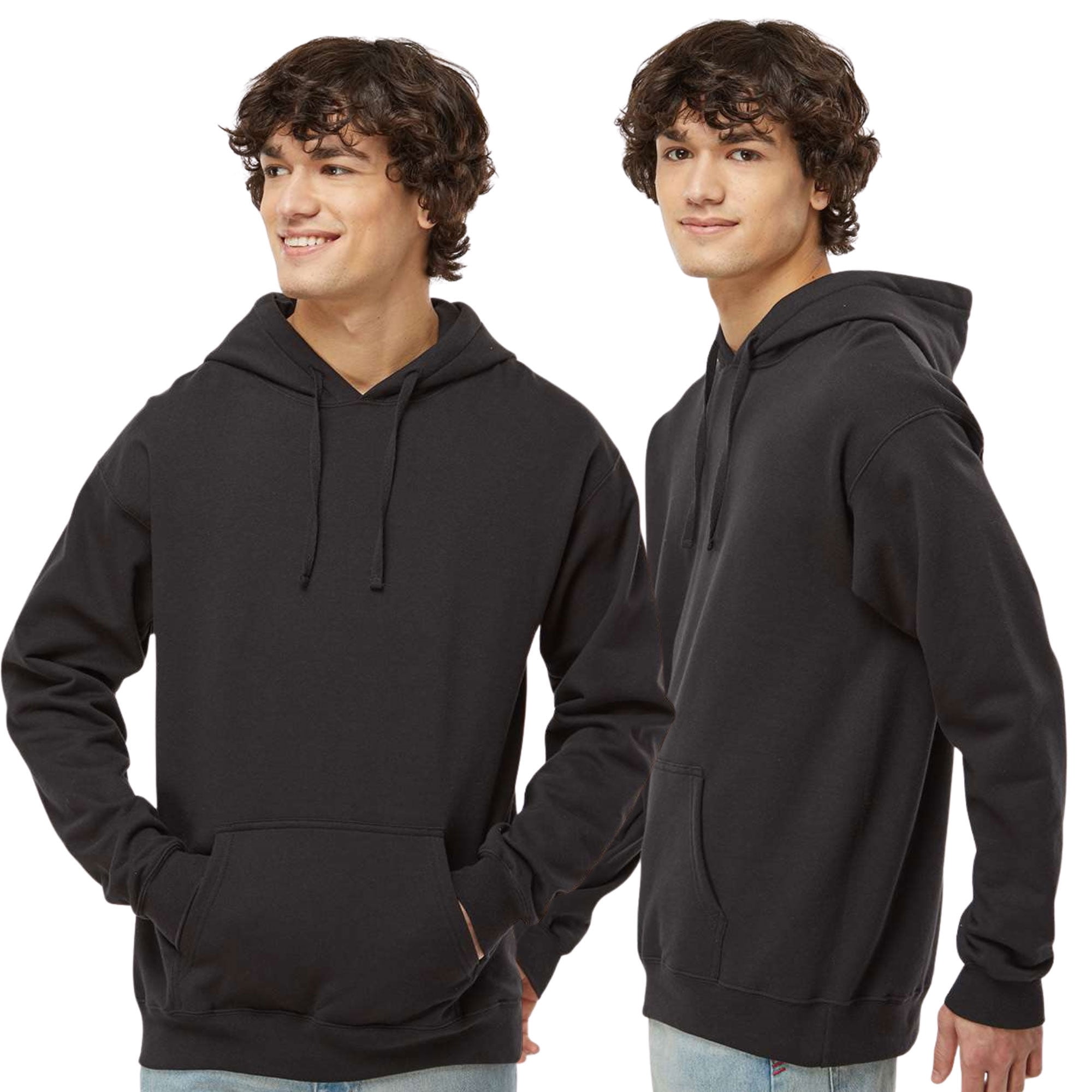 Hanes Men's Perfect Sweats Hooded Sweatshirt 80/20 Ring-Spun Cotton/Polyester Pullover Cozy Soft Winter Hoodie (Light-Steel, M)