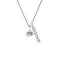thumbnail image 2 of Delight Jewelry Silvertone Text Chat - omg - Oh My God - Silvertone Be Strong and Courageous Bar Charm Necklace, 23", 2 of 4