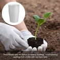 thumbnail image 3 of MLINS 40 Pcs Pots Large Clear Plastic Flower Pot Safe for Plants 10x11.5cm White, 3 of 8
