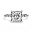 thumbnail image 2 of IGI Certified Lab Grown Diamond Ring | Center 7MM Princess Cut Halo Solitaire Engagement Wedding Rings For Women In 18K Solid White Gold | F-G, VS-SI Quality (2.40 Ctw) Ring Size-7, 2 of 7