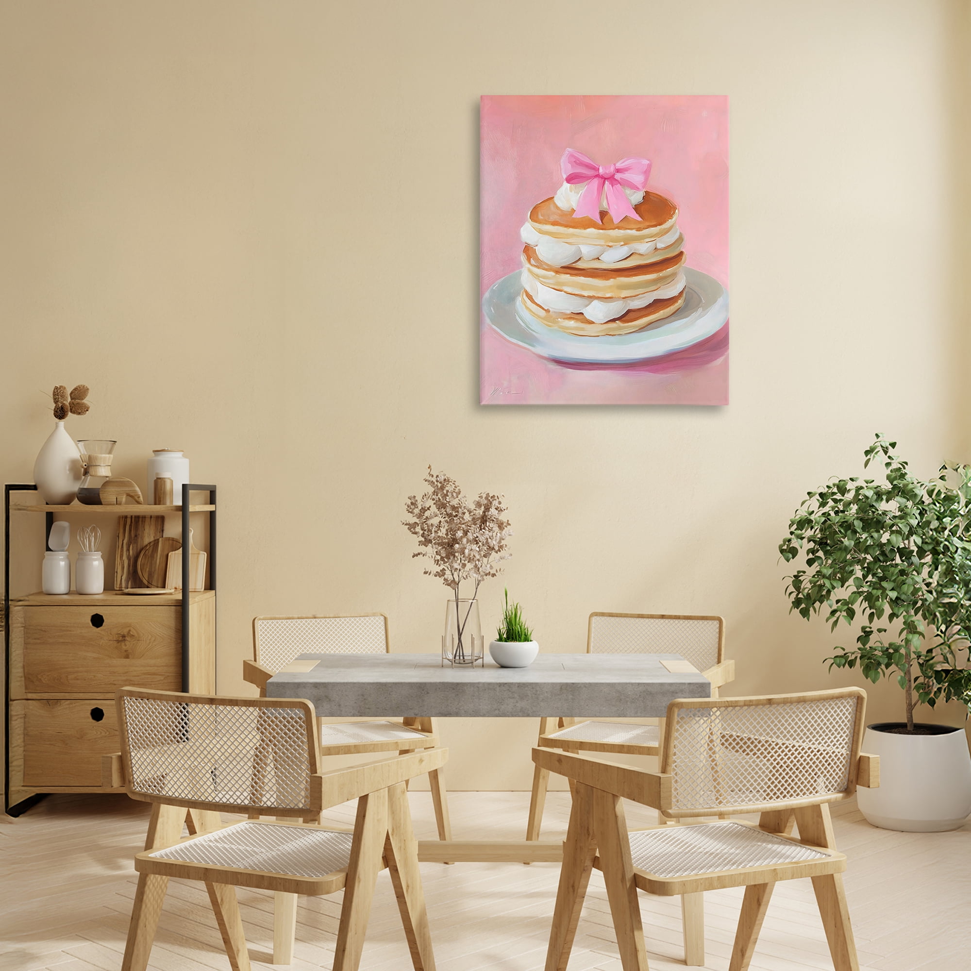 Stupell Industries Coquette Pancakes with Whipped Cream Canvas Wall Art, design by The Prints Vibe