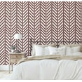 thumbnail image 5 of S4Sassy Peel and Stick Wall Covering, Geometric Stitch Print Removable Textured Vinyl Wall Wrap- Modern Mural, Brown Instant Wallpaper for Bedroom, Bathroom, Laundry Room, Closet Interior -25"x240", 5 of 9