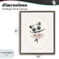 thumbnail image 4 of Stupell Industries Cottage Nursery Ballerina Panda Striped Brown Floating Frame Canvas Art, 25 x 31, by LSR Design Studio, 4 of 8