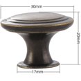 thumbnail image 3 of 16 piezas Boutons De Placard Vintage 30mm Poignes De Porte Rond Pour Meuble Armoire Cuisine Tiroir Avec Vis, 3 of 5