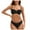 Black, variant on Women's 2026 High Waist Decoration Bathing Suit Halter Summer Swimsuit Bikini Set (Gold, M)