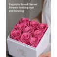 thumbnail image 2 of 9pcs Preservd Rose in Acrylic Box Eternal Flower That Lasts 4 Years Gifts for Girlfriend Wife Mom Women Valentines Day Anniversary Birthday Mothers Day(Sky Blue), 2 of 5