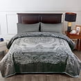 thumbnail image 4 of JML Fleece Blanket King Size, Heavy Korean Mink Blanket 85 X 95 Inches- 9 Lbs, Single Ply, Soft and Warm, Thick Raschel Printed Mink Blanket for Autumn,Winter,Bed,Home,Gifts, (Grey), 4 of 14
